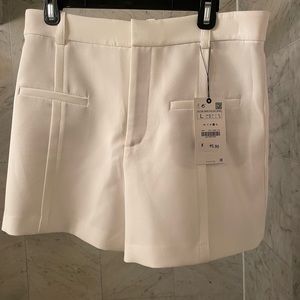 White Tailored Shorts